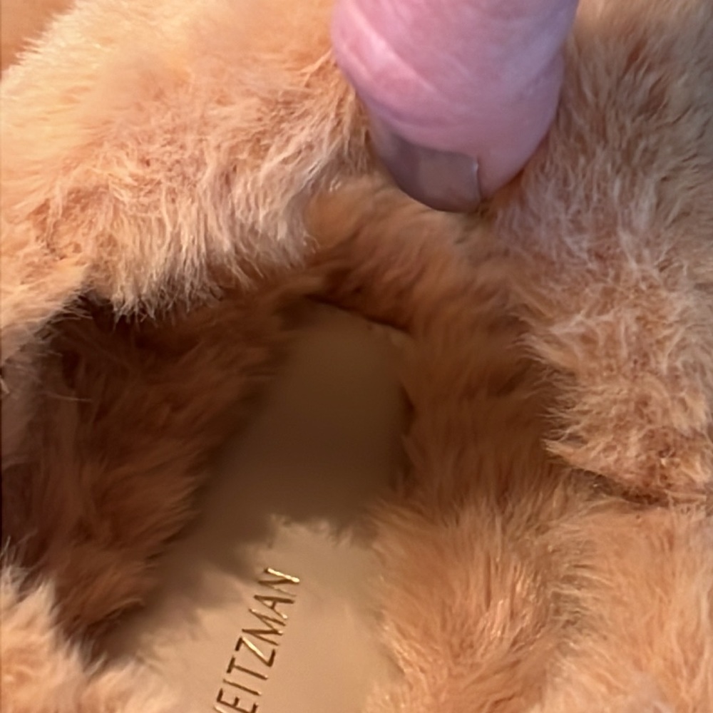 Stuart Weitzman Elodie Chill Faux Fur Sandals - Picture 11 of 11